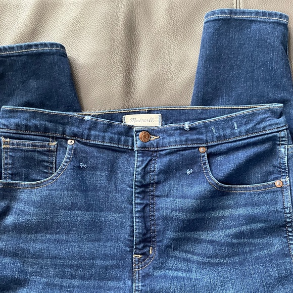 Madewell Women’s 31 10” High-Rise Skinny Jeans Distressed Minimalist Basic Blue - Picture 4 of 13